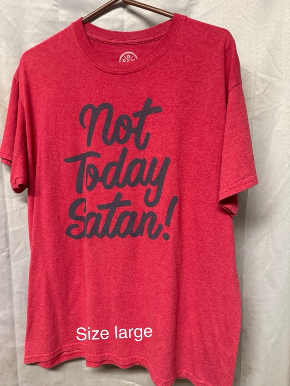 Red Graphic Tee "Not Today Satan!"